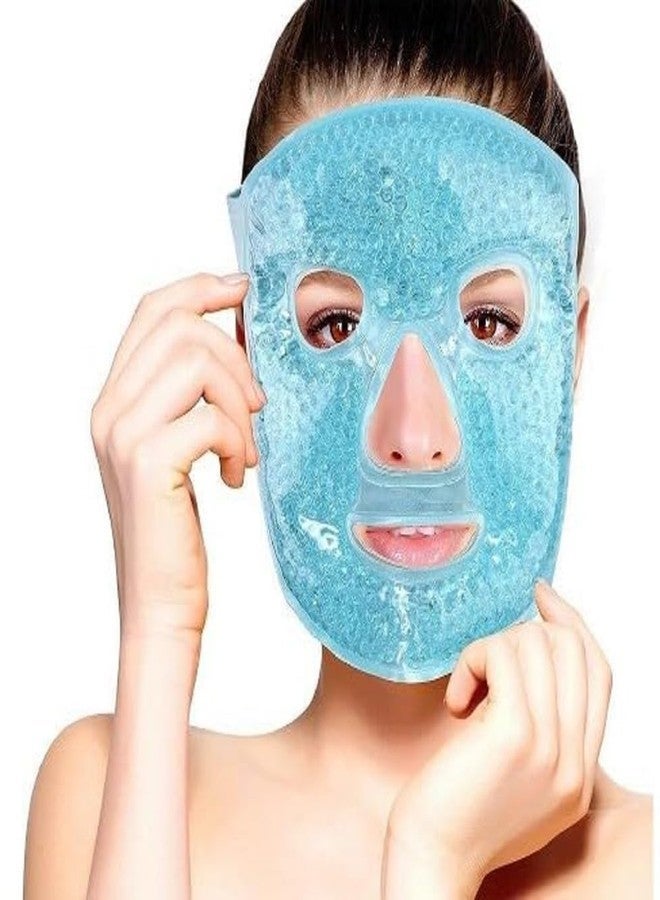 Face Eye Mask Ice Pack With Foam Earplugs, Reduce Puffiness, Bags Under Eyes, Puffy Dark Circles, Hot/Cold Pack With Soft Plush Backing For Woman,1 Count - Image 3