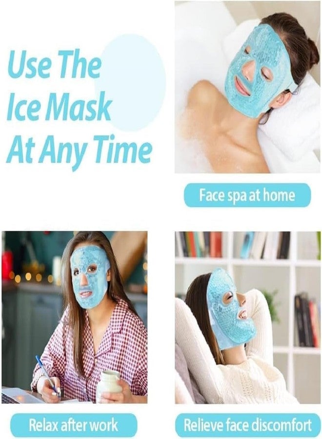 Face Eye Mask Ice Pack With Foam Earplugs, Reduce Puffiness, Bags Under Eyes, Puffy Dark Circles, Hot/Cold Pack With Soft Plush Backing For Woman,1 Count - Image 5