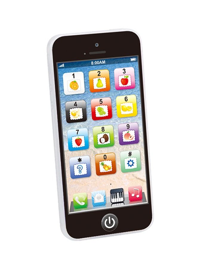 Simulation Mobile Phone Toy for Kids, Children's Multi-Functional Learning Early Education Toy Mobile Phone with Light & Music & Sound, Suitable for Boys and Girls 18 Months + (Black) - Image 1