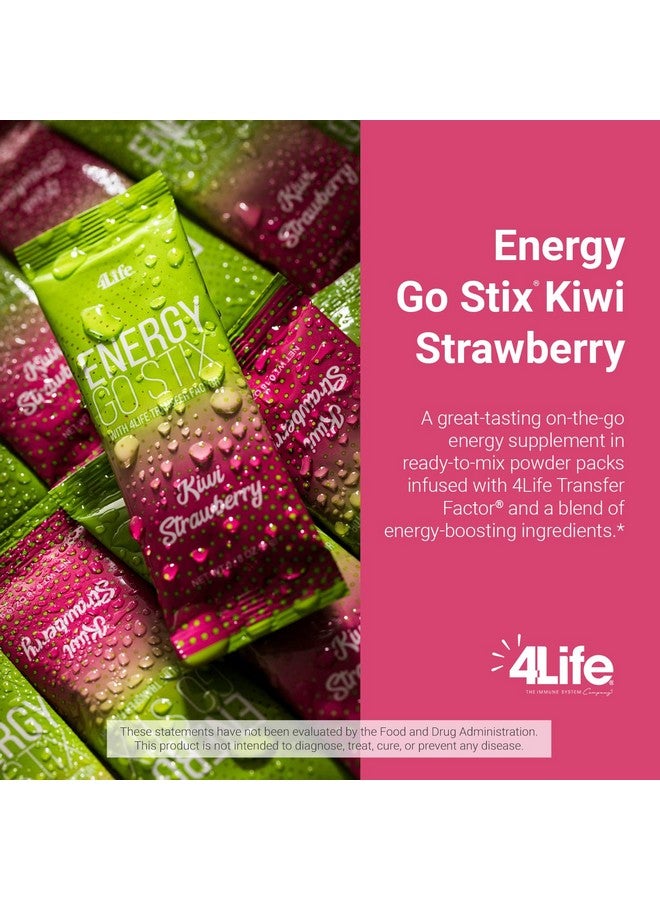 4life 4Life Energy Go Stix - Healthy Energy Source - Kiwi Strawberry Drink Mix - Contains Natural Caffeine from Guarana, Maca, Yerba Mate, and Green Tea Leaf Extract - 15 Packets - Image 4