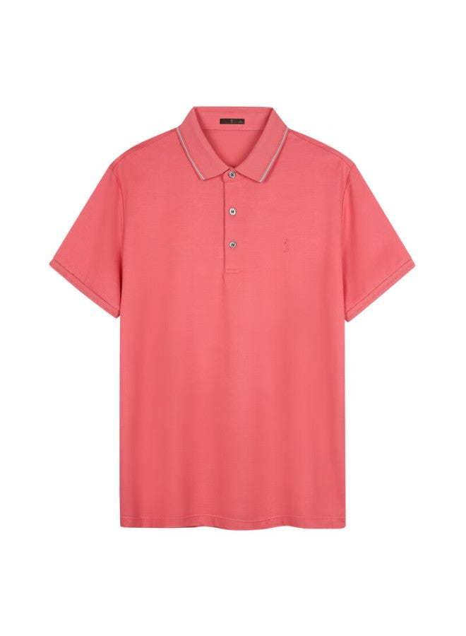 TRIES Caizi Men'S Polo Shirt, Summer Short Sleeve, 7A Antibacterial, Cool And Breathable, Jacquard Contrasting Collar, Embroidered Lapel Top - Image 5