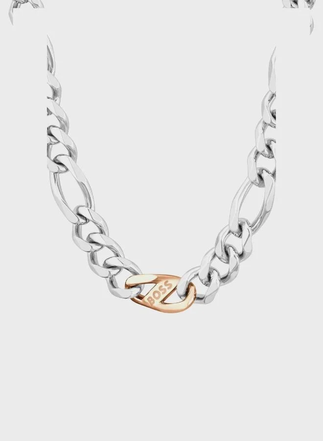 BOSS Rian Necklace in Stainless Steel with a Charm - 1580586