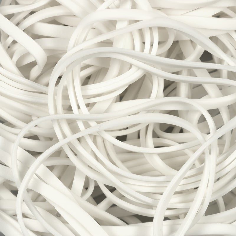 JAM PAPER Colorful Rubber Bands - Size 33 - White Rubberbands - 100/Pack - Image 2