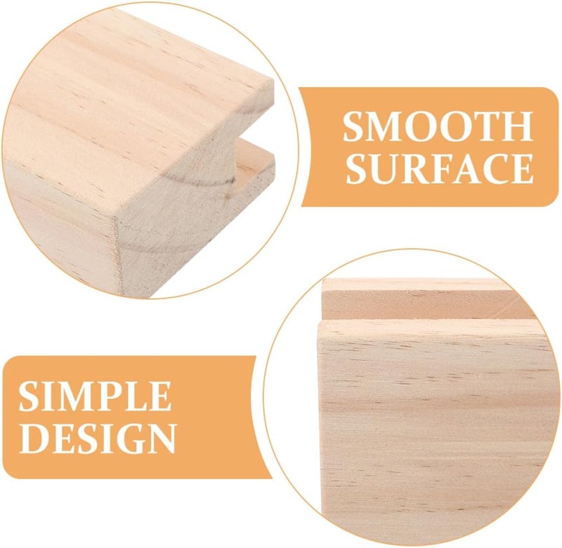 Wooden Bed Risers and Table Leg Risers 10Cm Length with 2Pcs Furniture Lift Supports for Couch, Desk, and Chair Legs in Home and Dormitory Use - Image 3