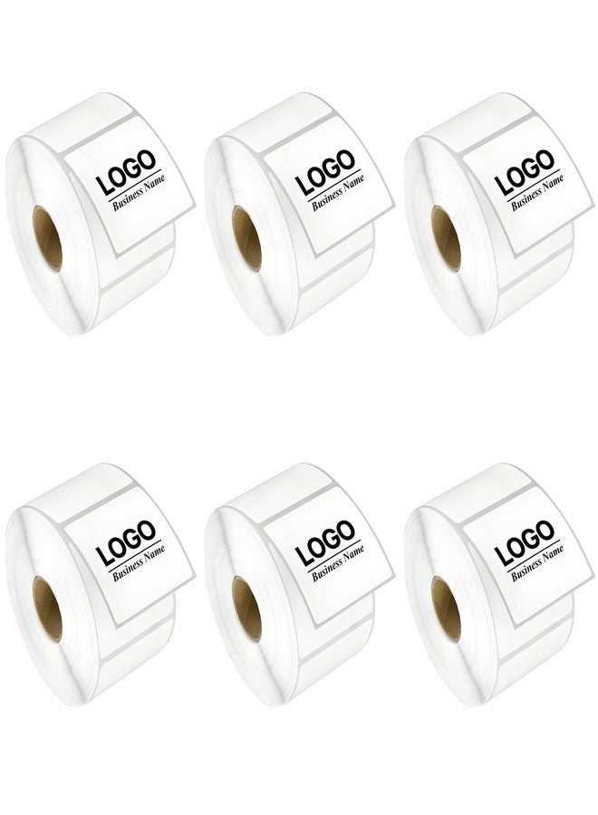 Gitru Direct Thermal Labels, 50mm x 50mm, 2x2 Inch 1000 Labels per Roll, White Self-Adhesive Barcode Stickers, for Barcode Label Printers Print MRP Labels, Product Etc (6 Rolls(6000 Labels)) - Image 2