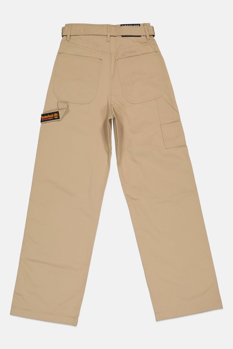 Timberland x Tommy Hilfiger Women Solid No Stretch Carpenter  Straight Pants, Beige - Image 3