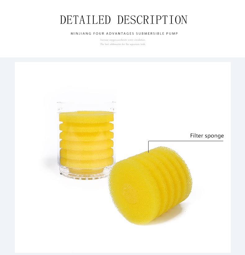 VAYINATO فلتر حوض السمك ®، يصل إلى 2.5 قدم - فلتر طاقة غاطس لحوض السمك 20 واط - 3 في 1 ترشيح، أكسجة وتدفق المياه بطبقتين من Petzlifeworld - Image 3