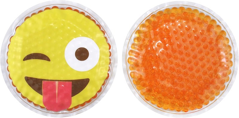 FOMI Hot Cold Kids Emoji Boo Boo Ice Packs 4 Pack by FOMI Care  Fun Childrens Gel Bead Wrap  Pain Relief for Kids Injuries Wisdom Teeth Tired Eyes Headaches  Reusable  4 Inches Each - Image 2