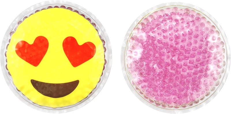 FOMI Hot Cold Kids Emoji Boo Boo Ice Packs 4 Pack by FOMI Care  Fun Childrens Gel Bead Wrap  Pain Relief for Kids Injuries Wisdom Teeth Tired Eyes Headaches  Reusable  4 Inches Each - Image 3
