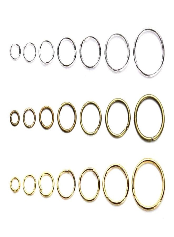 Nicedmm 1450 Pcs Bronze Open Circle Jump Rings - 1 Box 3mm 4mm 5mm 6mm 7mm 8mm 10mm Metal Monocyclic Manual Connection Ring for DIY Handicraft Accessories - Image 3