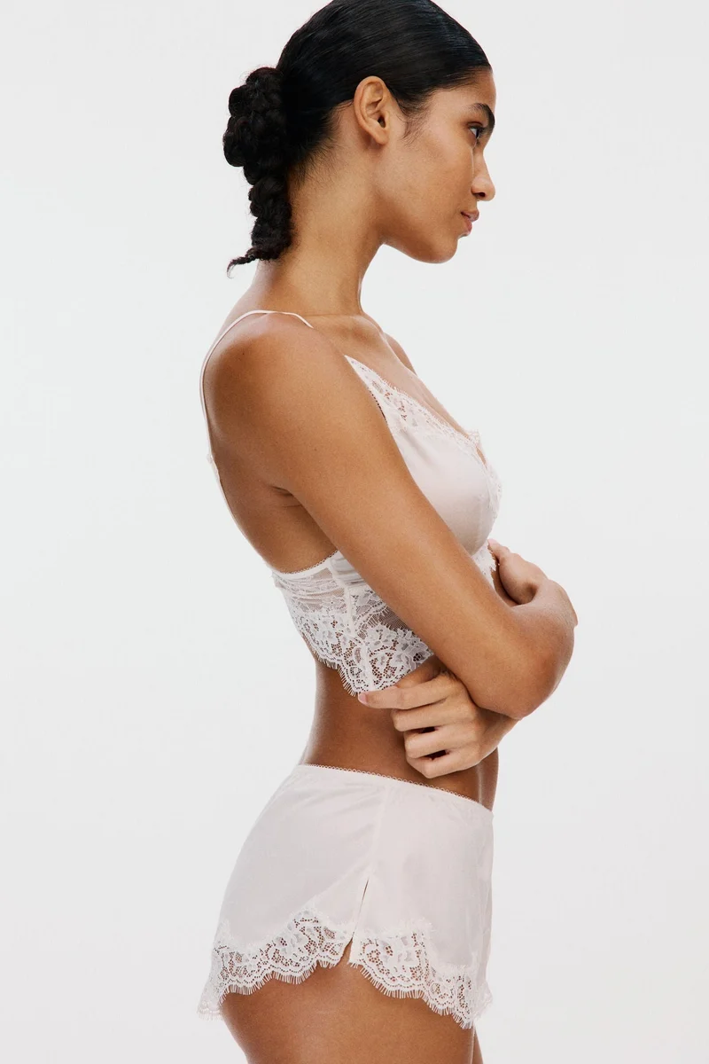 H&M Microfibre and lace bralette