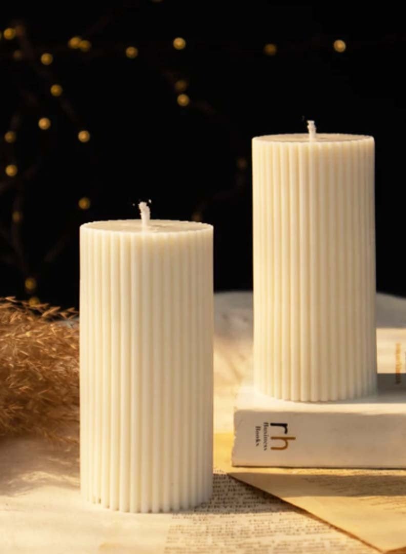 Inches Home 2 Ribbed Candles - Image 1
