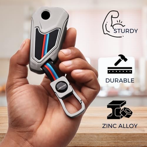 KEYCEPT Metal Alloy Key Cover for Compatible for Universal Bike Hero, RE, Bajaj, TVS, Yamaha, Meteor, Honda, Jawa Bikes flip Key with Keychain (Short Keychain) - Image 4