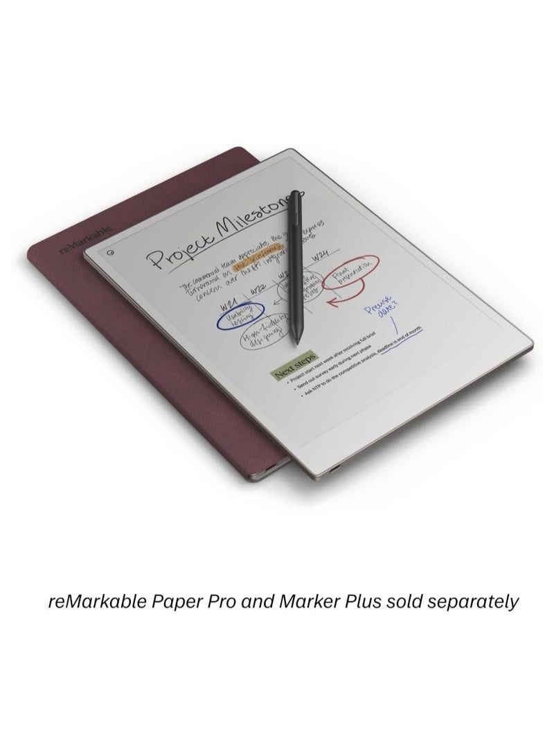 reMarkable Paper Pro - Mosaic Weave Book Folio for Your 11.8'' Paper Tablet - Burgundy - Image 5