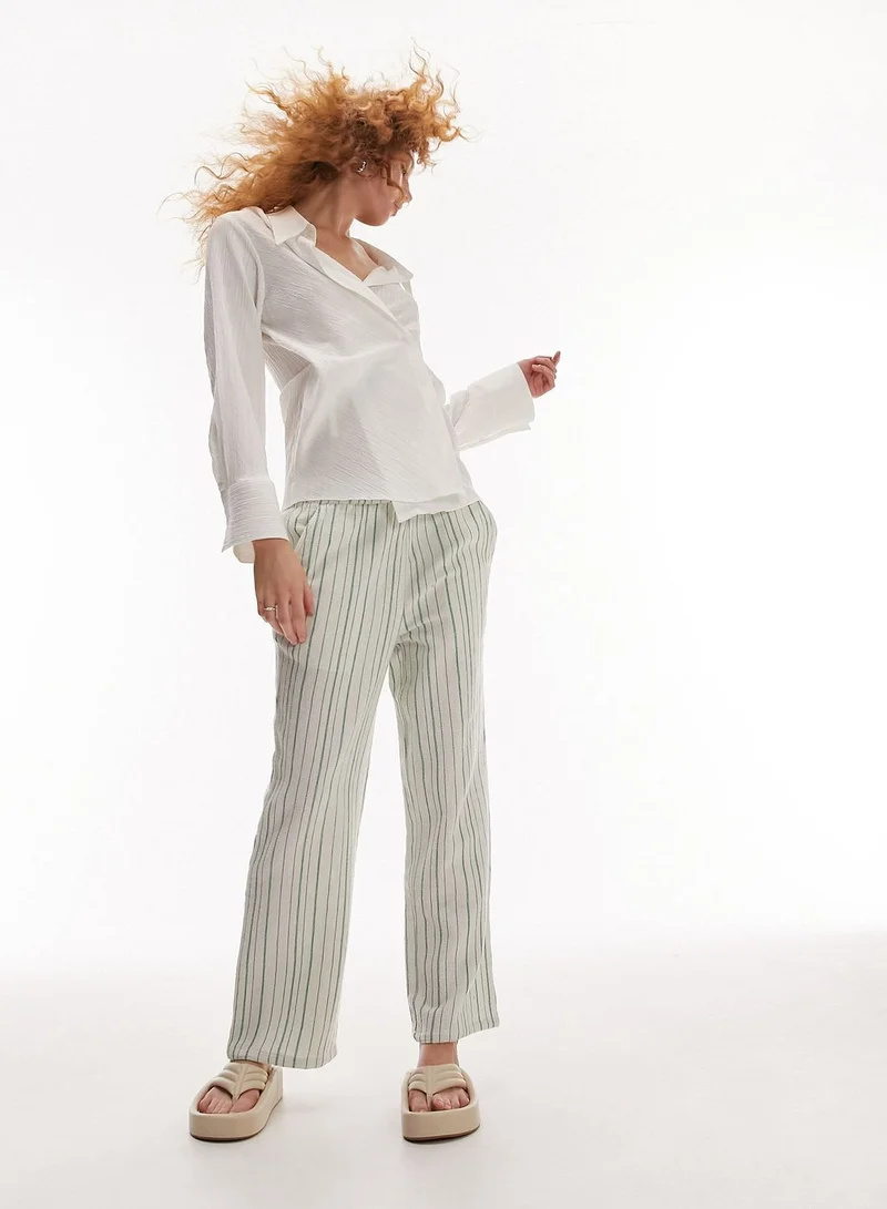 TOPSHOP Pocket Detail Wrap Top
