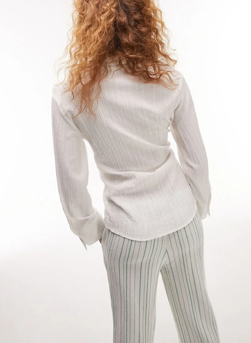 TOPSHOP Pocket Detail Wrap Top