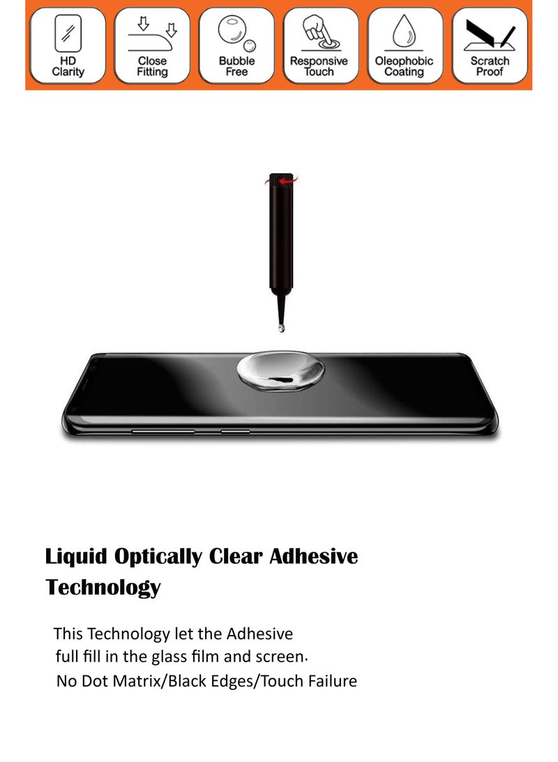 For Honor 200 5G - UV Advanced Premium Tempered Glass Screen Protector Guard , Full Adhesive UV Curved Case Friendly HD Clarity With Installation Kit  - Image 3
