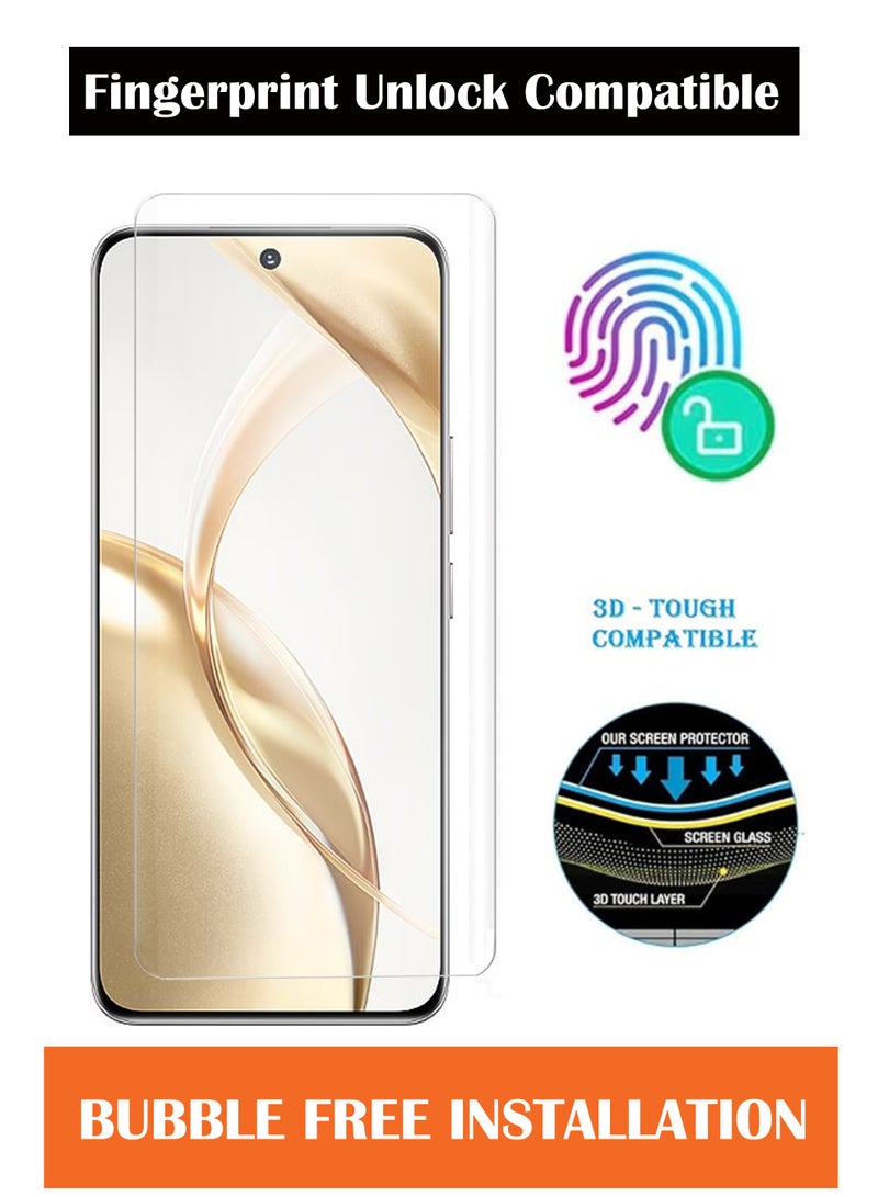 For Honor 200 5G - UV Advanced Premium Tempered Glass Screen Protector Guard , Full Adhesive UV Curved Case Friendly HD Clarity With Installation Kit - Image 4