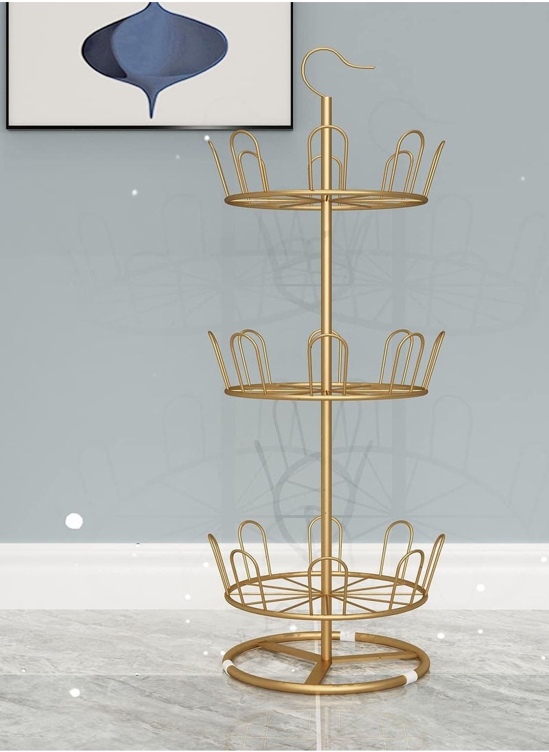 DubaiGallery - Nordic gold iron art shoe rack household outdoor balcony simple slipper rack creative hotel home stay drying rack - Image 1