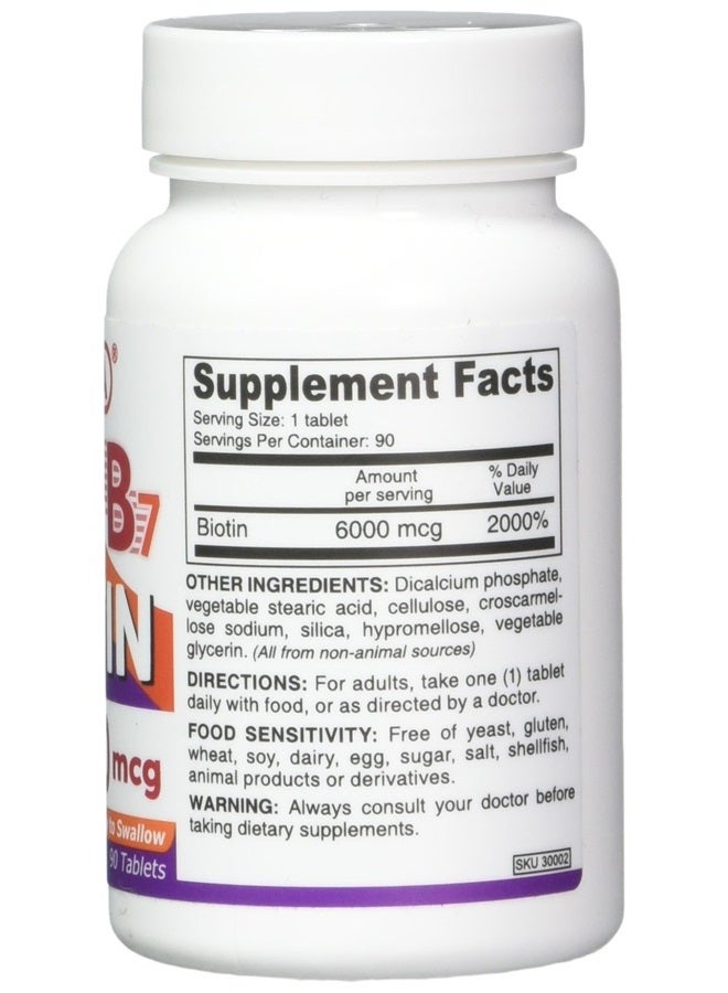 Deva Nutrition Deva Vegan Vitamins Biotin 6000 mcg Tablets, 90Count - Image 3
