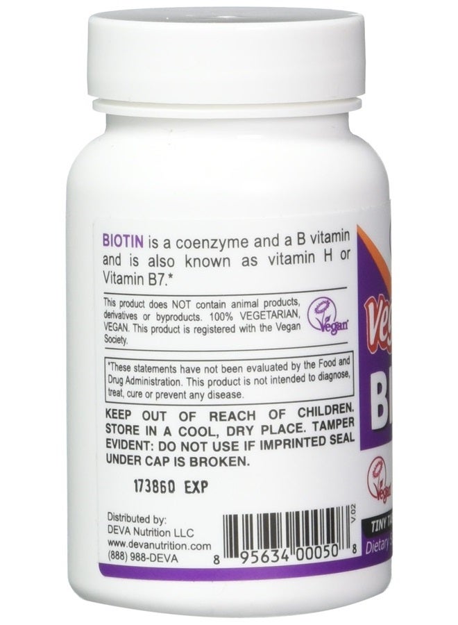Deva Nutrition Deva Vegan Vitamins Biotin 6000 mcg Tablets, 90Count - Image 2
