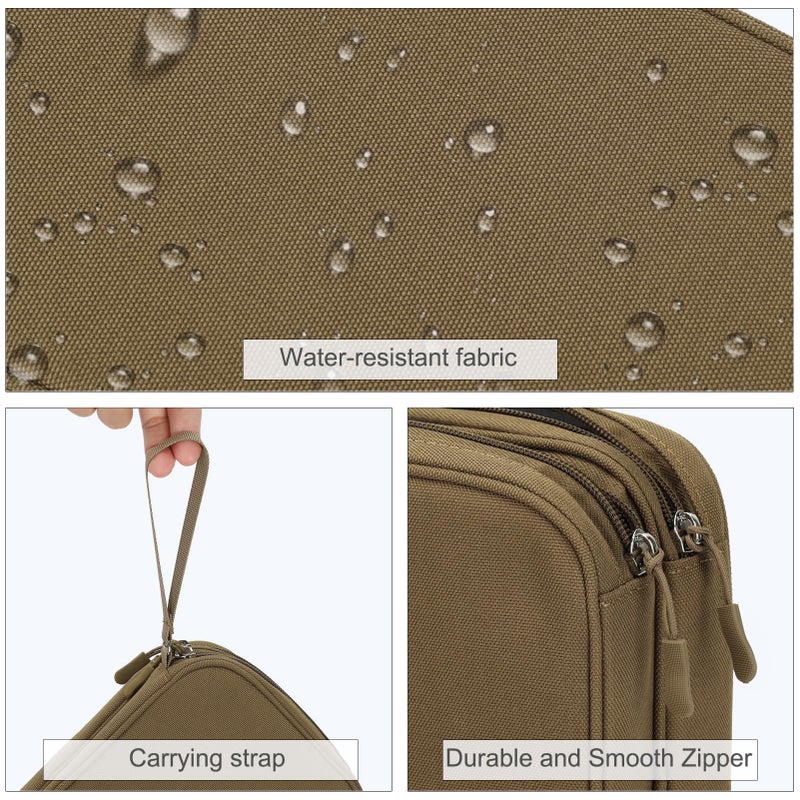 Waterproof Travel Cable Organizer Bag with Double Layer Storage for Cords, Chargers, Phone and Earphone - Image 4