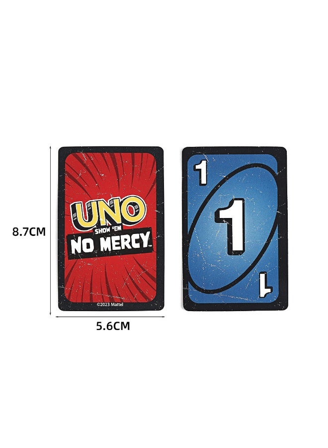 UNO Show 'em No Mercy -Twist to Classic Card Game with Draw 10, Stacking and Swapping & Mercy Rule -مثالي للأطفال والبالغين، أعمار 7+ - Image 2