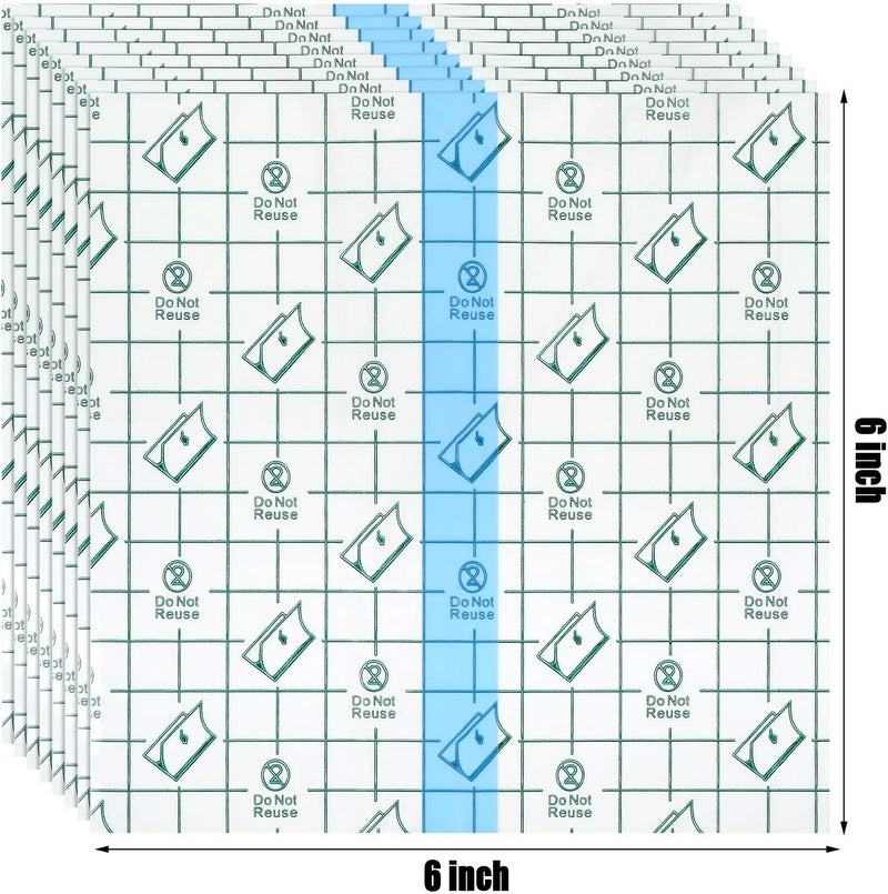 BBTO شريط لاصق شفاف مرن BBTO 50 قطعة كبير مقاوم للماء 6 × 6 بوصة - Image 2
