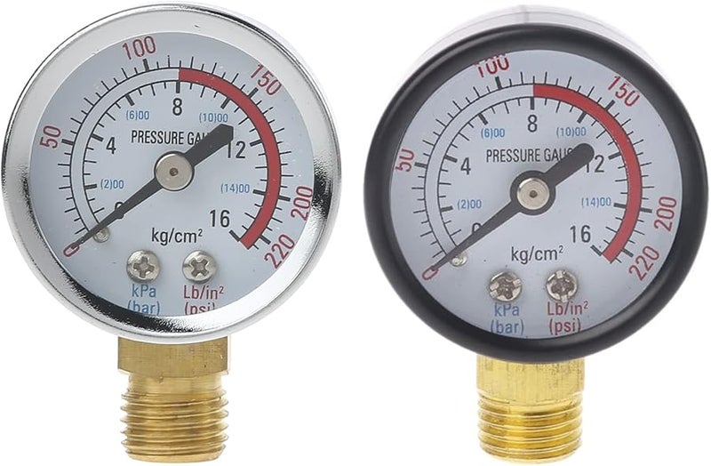 Brass Internals All Purpose Pressure Gauge 0 220 PSI Economical Scale - Image 5