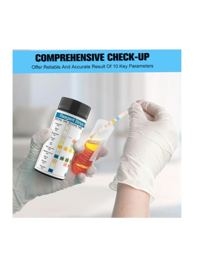URS-10T Reagent for Urinalysis 100 Pieces Contain Leukocytes Nitrite Urobilinogen Protein pH Blood Specific Gravity Ketone Bilirubin Glucose Test Analysis Urine Test Strips for Testing Body Urine Ketosis Levels, Paleo and Low Carb Diets - Image 4