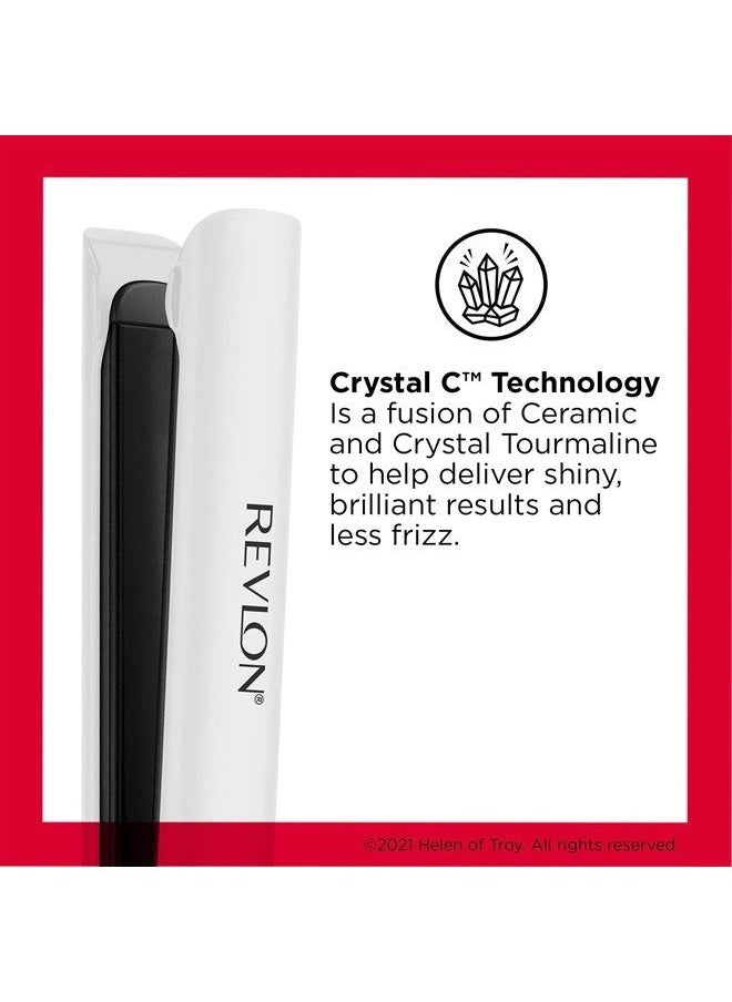 Revlon مكواة فرد الشعر الرقمية Crystal C + Ceramic | لمعان يدوم طويلاً وتجعد أقل، (1 بوصة)  - Image 2