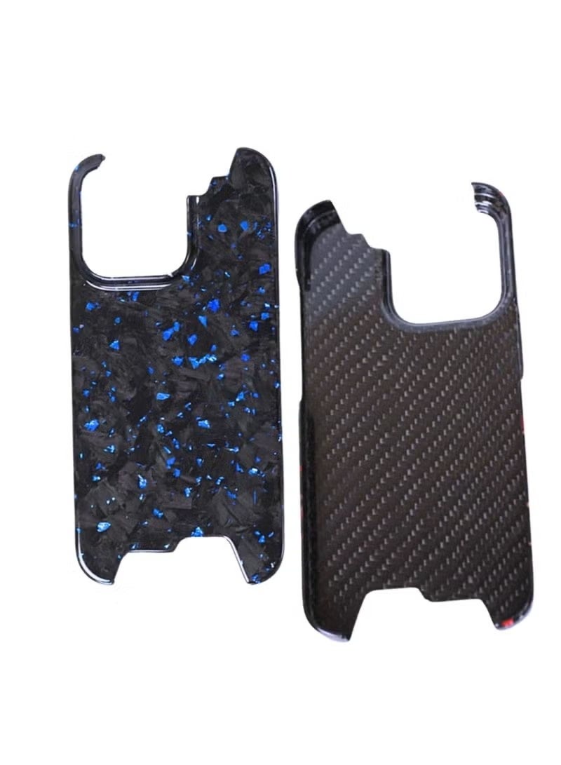 2025 Magnetic 100% Real Carbon Fiber Slim Dry Hard Pc Phone Cover Carbon Fiber Phone Case Iphone 16 Pro ( Blue) - Image 4