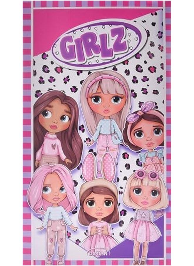 بامبولينا Girlz Fashion Doll 46 سم فستان بنفسجي شعر أسود مستقيم هدية مناسبة للأطفال والفتيات للأعمار من 2 سنة فما فوق  - Image 3