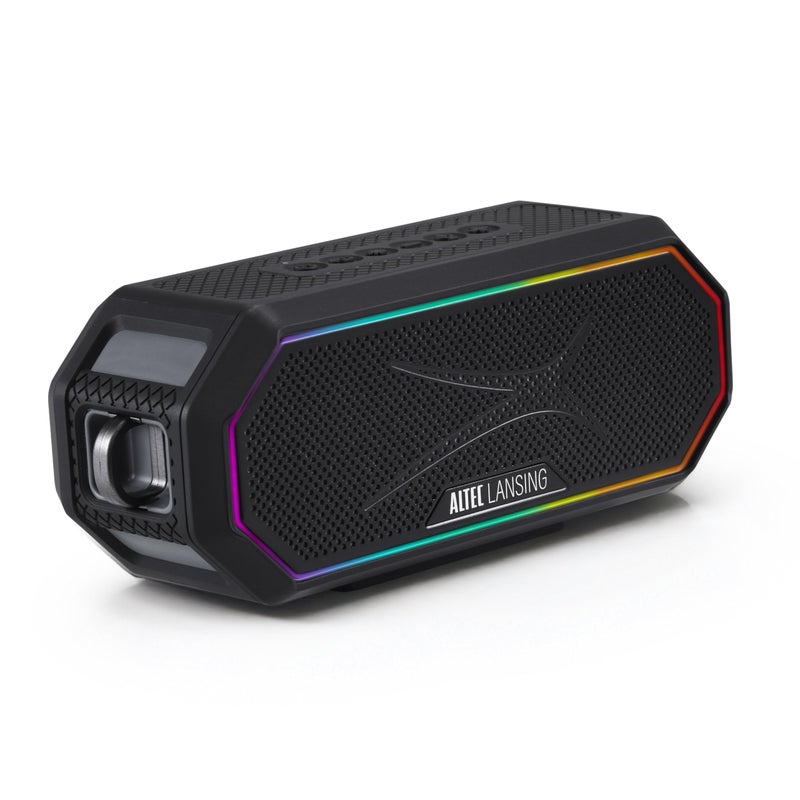 Altec Lansing Magnetic Bluetooth Speaker HYDRAJOLT 2.0, Waterproof IP67, 12W Output Power, 16H Battery, Multicolor LED, 100ft Wireless Range, Voice Assistant, USB-C Quick Charge - Image 1