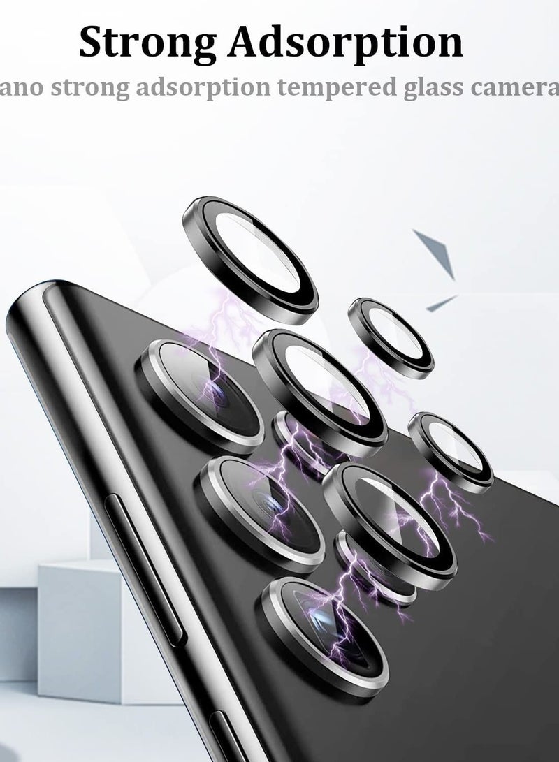 Phone Planet Camera Lens Tempered Glass Protector for Galaxy S22 Ultra, Aviation Aluminum Alloys Protection Cap Scratch Resistant Protector, Compatible with Galaxy S22 Ultra - Image 1