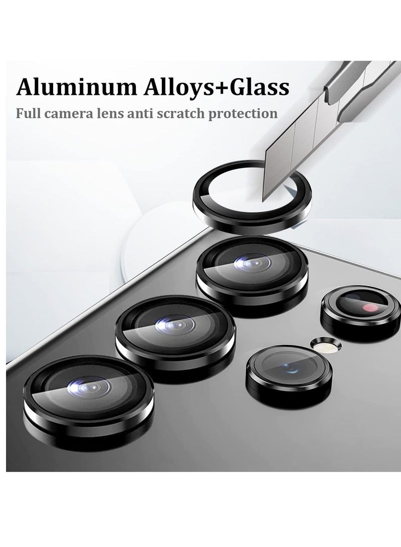 Phone Planet Camera Lens Tempered Glass Protector for Galaxy S22 Ultra, Aviation Aluminum Alloys Protection Cap Scratch Resistant Protector, Compatible with Galaxy S22 Ultra - Image 2