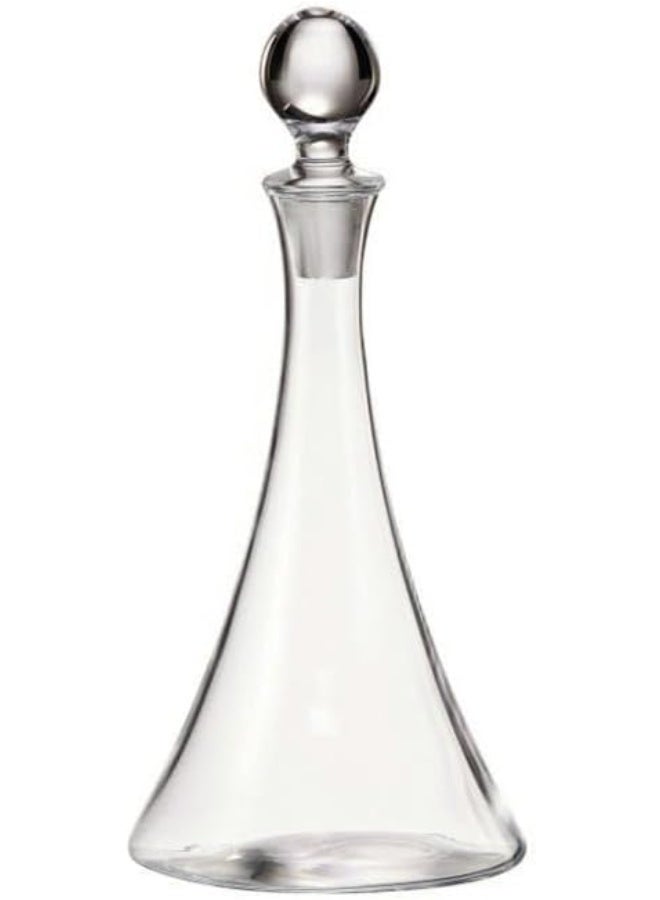Glass Wine Decanter with Stopper, Elegant Crystal Design, 1L Capacity