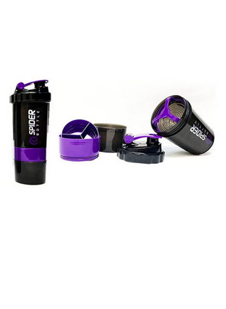 SPIDER BOTTLE Potein Shaker Bottles For Protein Mixes Spider Blender Bottle, 2 Twist On Cups For Protein Organizer Gym Bottle 500ml Multicolor - Image 3