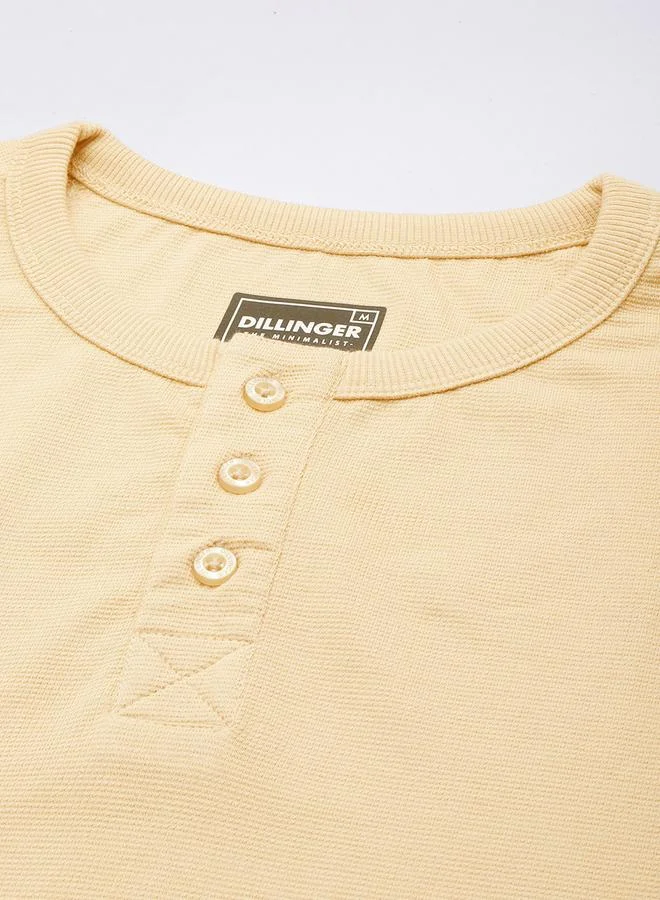 ديلينجر تيشيرت هينلي قماش بيكيه وقصة عادية للرجال