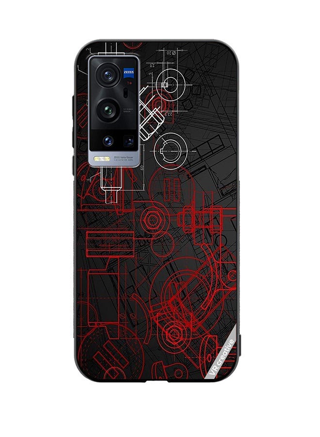 VR CREATIVE Protective Case Cover For Vivo X60 Pro Plus Industrial Abstract Design Multicolour - Image 1