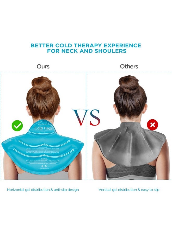 كمادات ثلج Comfytemp لتخفيف آلام الرقبة والكتفين، معتمدة من هيئة معايير الغذاء والدواء الأمريكية (FSA)، قابلة لإعادة الاستخدام، لفافة تبريد جل كبيرة للكتف للجزء العلوي من الظهر، علاج طبيعي بالكمادات الباردة لإصابات العنق، هدية للرجال والنساء - Image 4