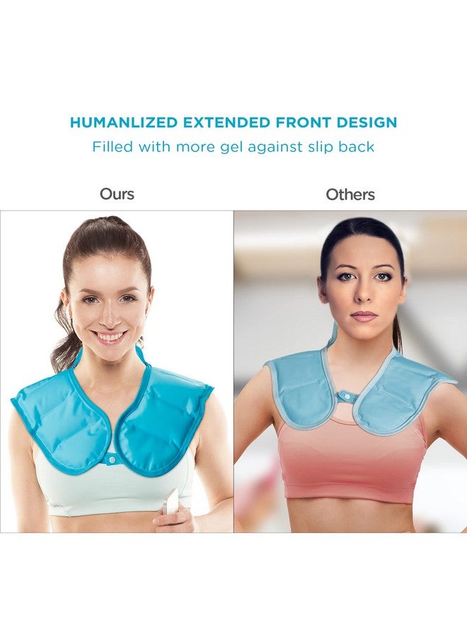 كمادات ثلج Comfytemp لتخفيف آلام الرقبة والكتفين، معتمدة من هيئة معايير الغذاء والدواء الأمريكية (FSA)، قابلة لإعادة الاستخدام، لفافة تبريد جل كبيرة للكتف للجزء العلوي من الظهر، علاج طبيعي بالكمادات الباردة لإصابات العنق، هدية للرجال والنساء - Image 2