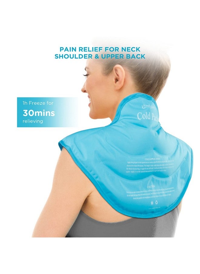 كمادات ثلج Comfytemp لتخفيف آلام الرقبة والكتفين، معتمدة من هيئة معايير الغذاء والدواء الأمريكية (FSA)، قابلة لإعادة الاستخدام، لفافة تبريد جل كبيرة للكتف للجزء العلوي من الظهر، علاج طبيعي بالكمادات الباردة لإصابات العنق، هدية للرجال والنساء - Image 1