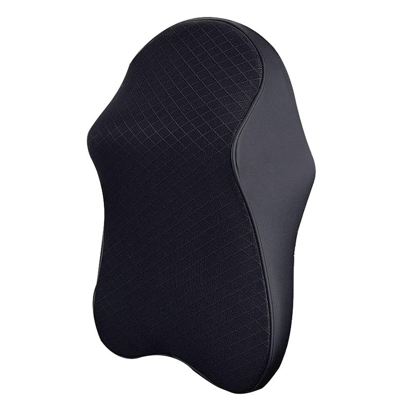 ECAPT Memory Foam Car Seat Cushions Neck Pillow Headrest Cushion for Neck Pain Relief Cervical Washable Cover100 Pure Memory Foam in Office Driving Dark Black - Image 2