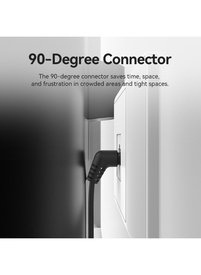 VENTION Cat6A UTP Rotate Right Angle Ethernet Patch Cable 0.5M Pink Slim Type Model # IBOPD - Image 3