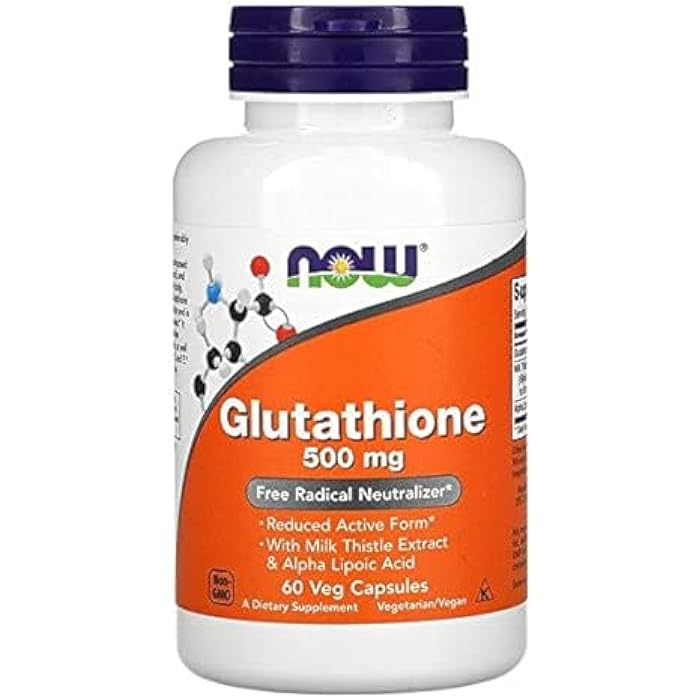 now - Glutathione Cellular Antioxidant 500 mg. - 60 Vegetarian Capsules - Image 1