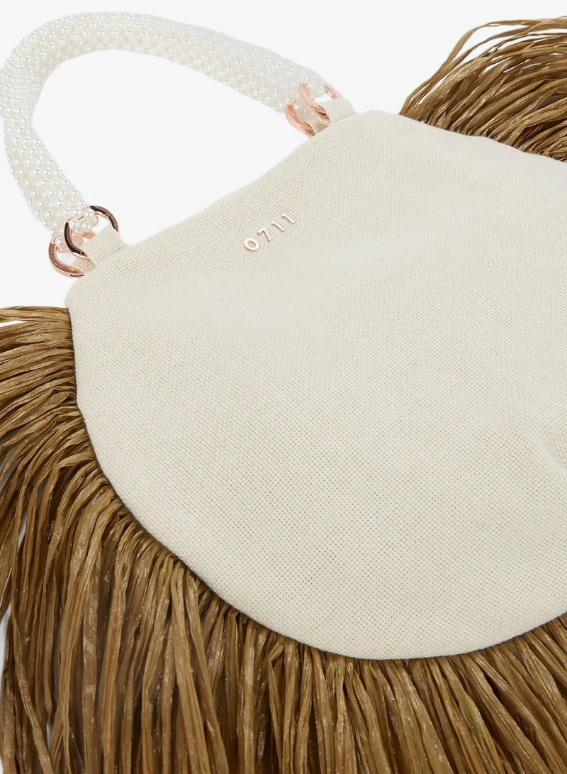 0711 Tbilisi  White Pearl Beaded Handle Ani Tote Bag for Women | Best Price UAE