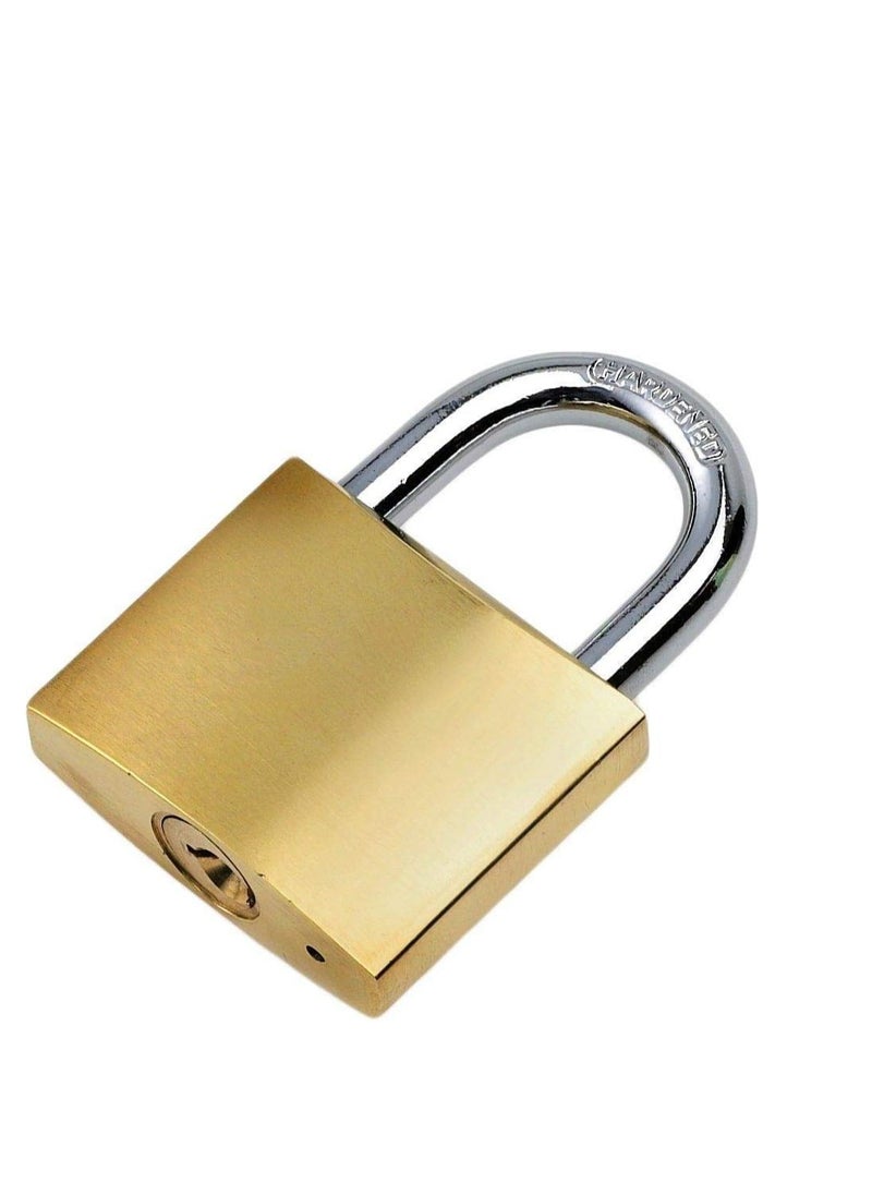 Generic Metal lock - brass 63 mm - star key does not accept copying - very strong material 