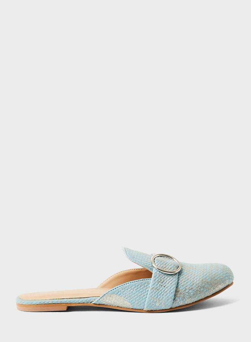 Sivvi x D'Atelier Buckle Detail Flat Mules - Image 1