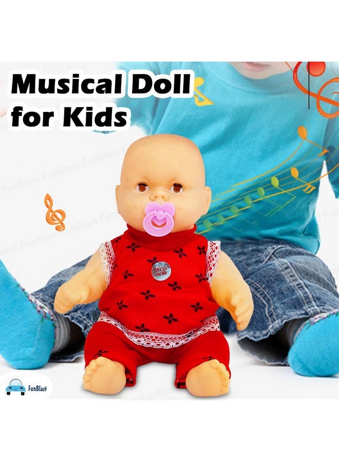 FunBlast Doll for Kids - Boy Doll for Kids, Musical Doll for Girls, Doll with Touch Sensors with Sound, Musical Doll for 3+ Year Old Boys & Girls, Boy Doll with Dress (Red) - Image 4
